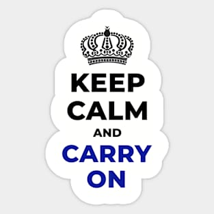 Keep Calm and Carry On Sticker